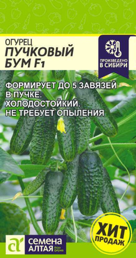 Огурец ПУЧКОВЫЙ БУМ F1 цв.пак. 5 шт. Семена Алтая