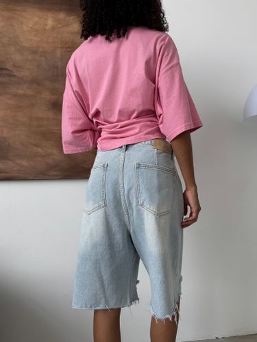 Голубые бермуды-трансформеры из денима