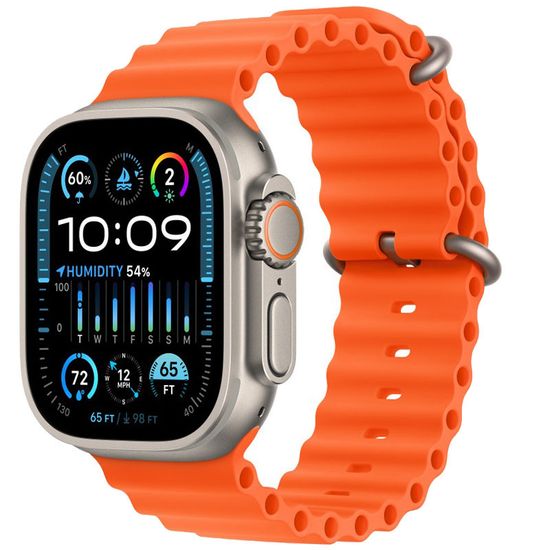 Apple Ocean Band for Apple Watch 49mm (One Size 145-220mm) Orange (Оранжевый) MT653ZM/A
