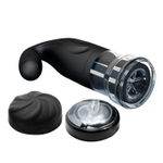 Перезаряжаемый мега-мастурбатор Breton с ротацией и возвратно-поступательным движением (Цвет: черный)