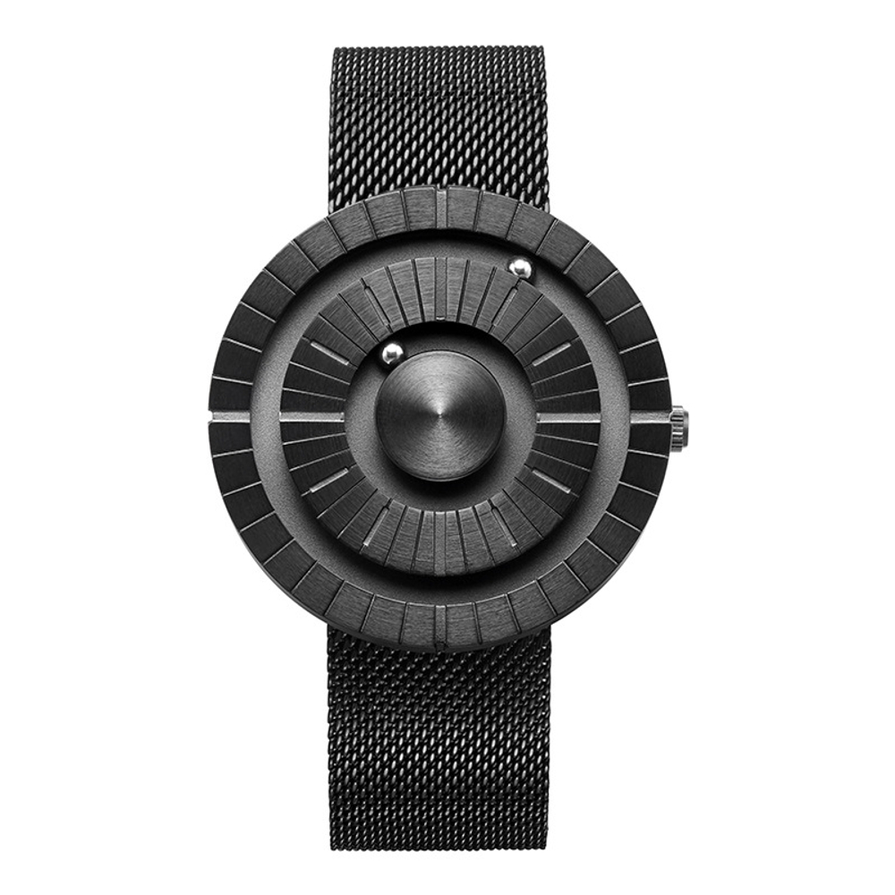 Funtime Quartz Movement Stainless Steel Strap Watch Men"s Watches Black Dial 50 meter Water Resistance