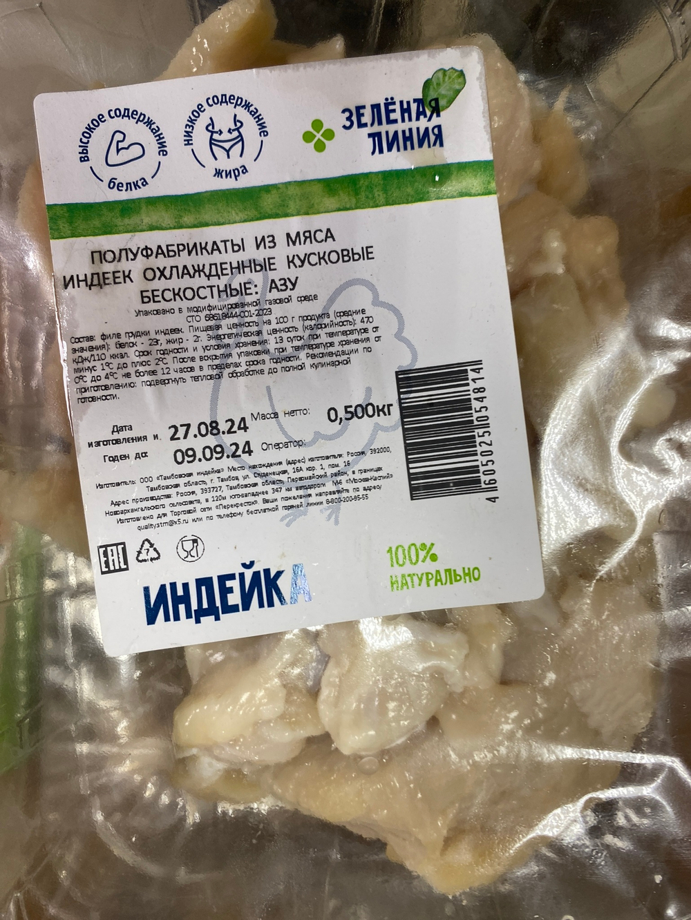 Полуфабрикаты из мяса индейки