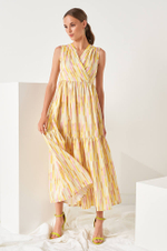 51482 Платье женское (жёлтый принт)