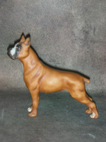 Статуэтка. Фарфор. Собака Боксёр. Capodimonte. Италия