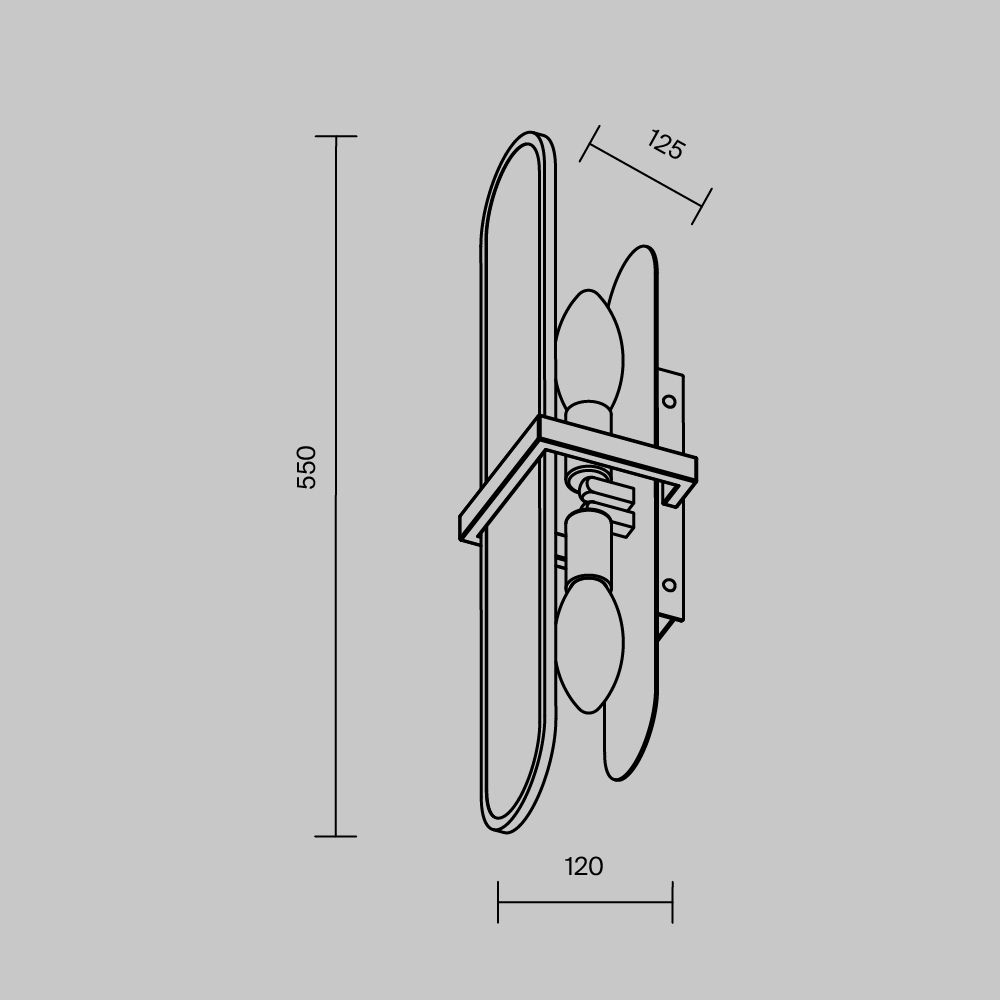 Светильник настенный Maytoni   MOD099WL-02G
