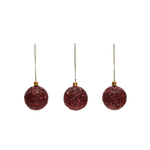 Набор Briam из 3 маленьких красных декоративных подвесок-шариков