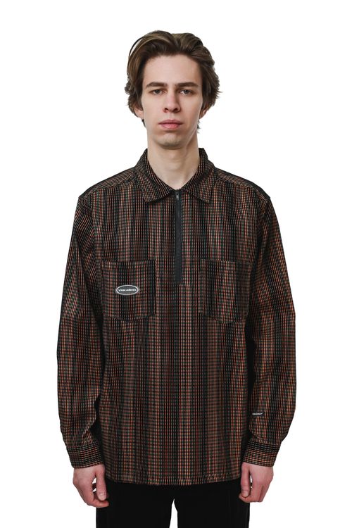 Рубашка YMKASHIX Velvet Tartan оранжевая / зеленая