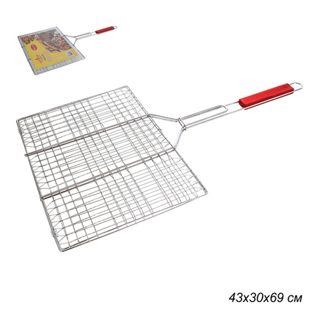 Решетка для барбекю плоская 43х30х69 см