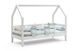 Соня кровать с надстройкой Белый полупрозрачный