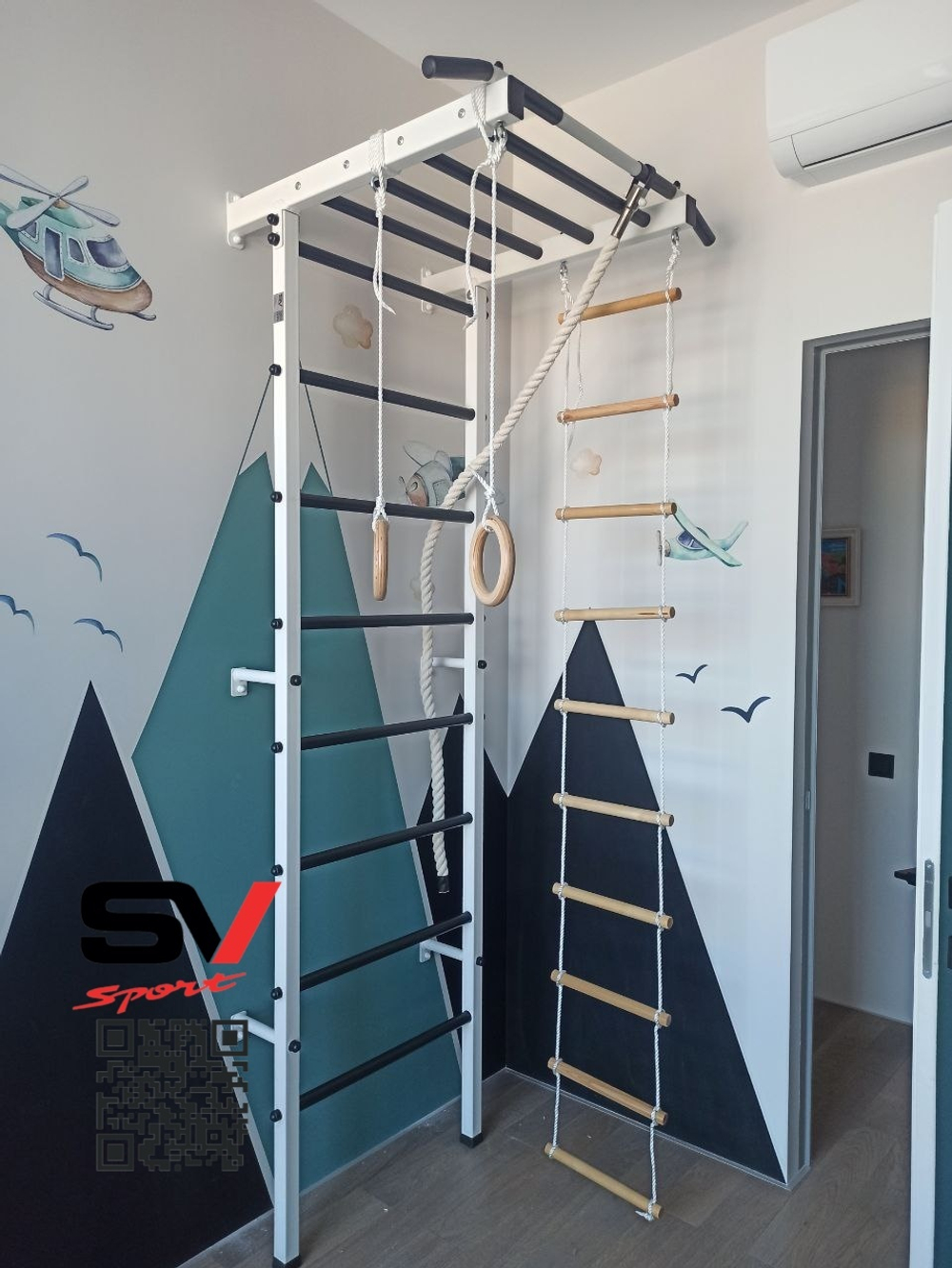 Монтаж шведской стенки Sv Sport в пеноблочные, газоблочные стены