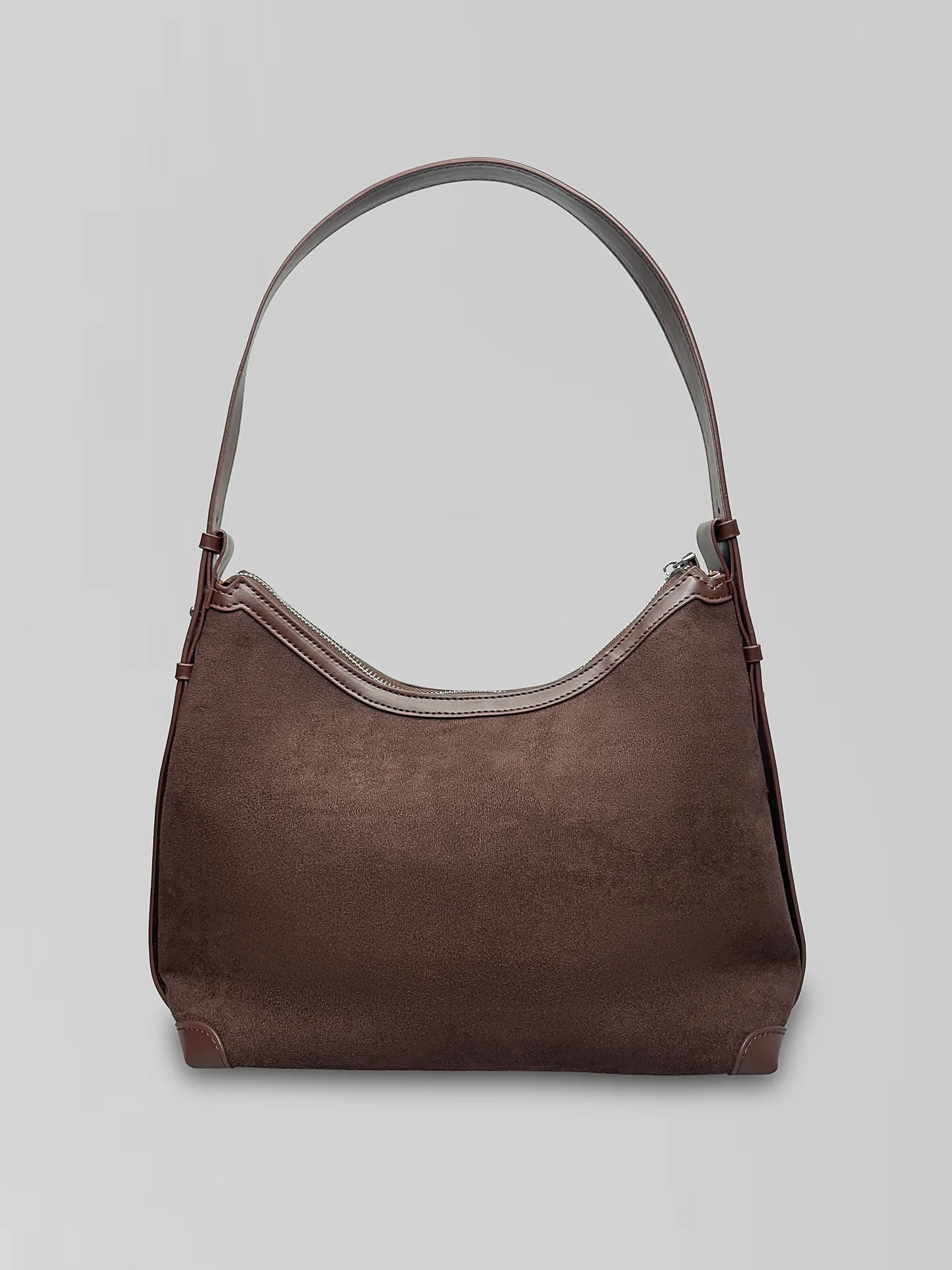 Сумка May Va 5057 замшевая на замке с одной ручкой и наружным кармашком на кнопке