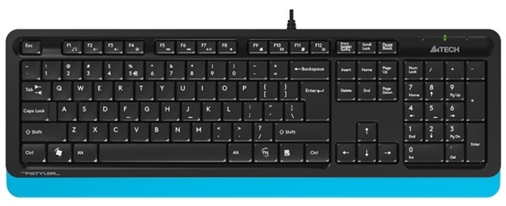 Клавиатура A4Tech Fstyler F1010 голубой + мышь