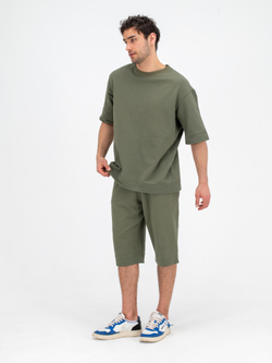 Костюм хлопковый с шортами. Хаки