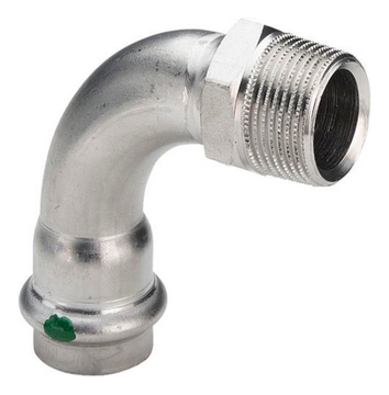 Угольник Viega Sanpress Inox 18х1/2" НР с SC-Contur нерж. сталь (серия 2314) арт. 436902