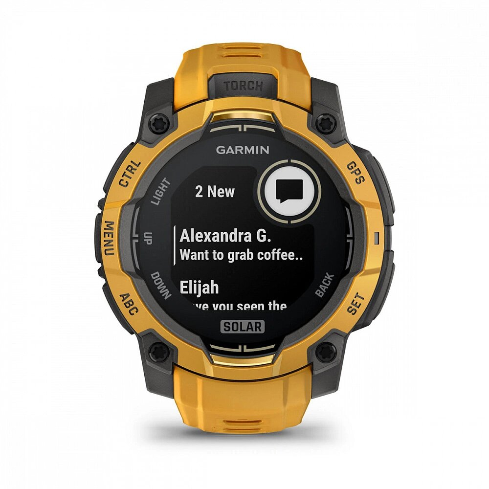 Умные часы Garmin Instinct 3 45mm, Solar, Оранжевые (Sunburst/Gray) (010-02934-42)