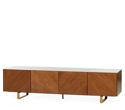 Тумба Adagio 200х52 см, орех, белая керамика