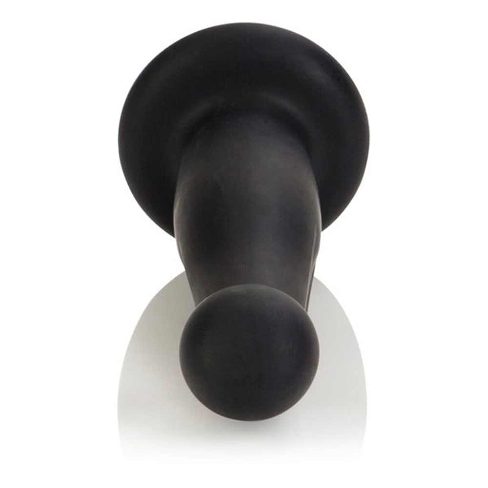 Чёрный фаллоимитатор для страпона Silicone Love Rider G-Kiss Probes - 16 см. (Цвет: черный)