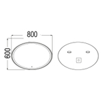 Зеркало Azario Alba 80 см CS00063646 с подсветкой