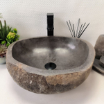 Раковина из речного камня RS-63623 (46*42*15) 0122