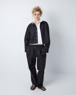 Брюки на резинке из хлопка Макс Мара черный