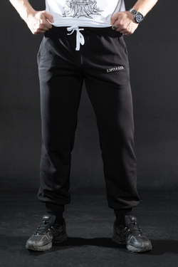 Спорт-брюки Варгградъ мужские чёрные "Сказки тёмной стороны" без начёса карманы без молнии