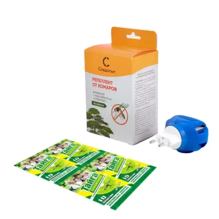 Репеллент от комаров фумигатор+пластины 10шт Следопыт