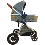 Коляска-трансформер с автолюлькой 3в1 LUXMOM V9 оливковый