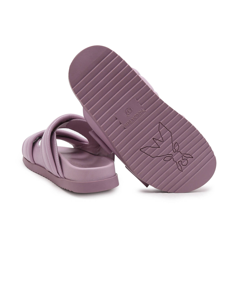 Кожаные шлепанцы Patrizia Pepe - лавандовый(8X0001 L057)
