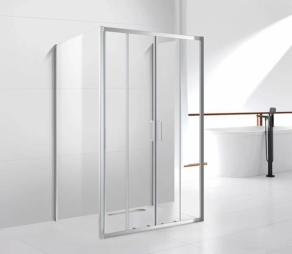 Душевой уголок Cezares Molveno 130x120 MOLVENO-AH-22-130/120-C-Cr-IV стекло прозрачное/профиль хром