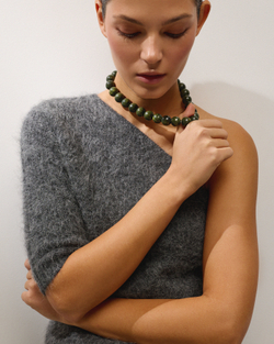 Бусы из змеевика