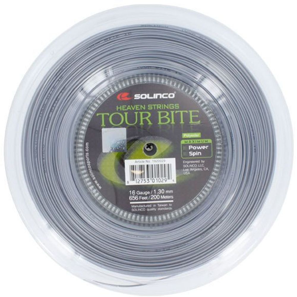 Теннисные струны Solinco Tour Bite (200 m) - grey