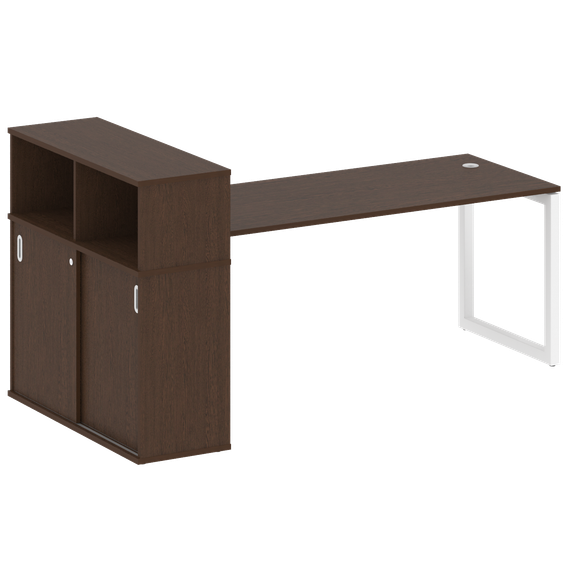 Метал Систем Куатро Стол письменный с шкафом-купе на О-образном м/к 50БО.РС-СШК-3.5 Т