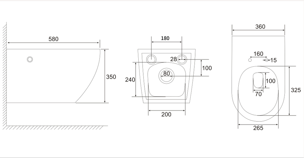 Унитаз ABBER Bequem AC1126P подвесной белый с импульсным смывом