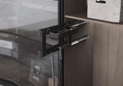 S-6726-A Вешалка для галстуков и ремней с органайзером, Starax, (400х475х290 мм), левая, антрацит