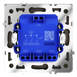 Выключатель встраиваемый VOLTUM S70 трехклавишный 10А, (титан)