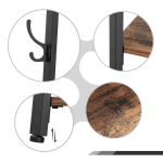 Вешалка напольная 45х45х181 см, Vasagle, сталь, 10 кг, LCR80X, корич-черн