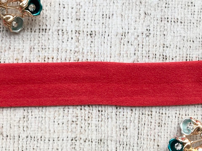 Резинка бельевая (окантовочная) матовая, ш. 2,5 см, алый