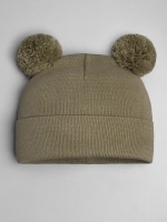 Шапка детская осенняя с помпонами