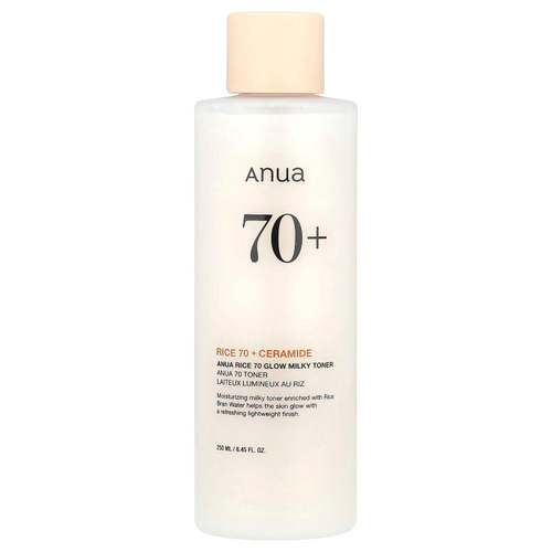 Anua, Rice 70 Glow Milky Toner, 250 мл (8,45 жидк. Унции)