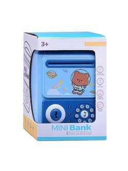 Игрушка Копилка Мишка в космосе, цвет голубой (5962D)