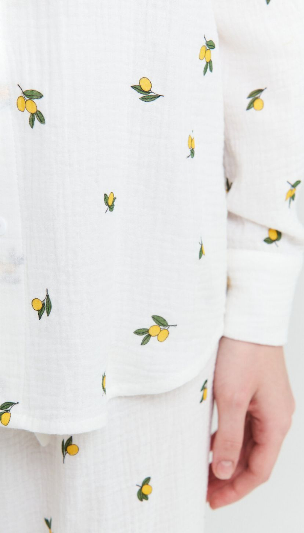 Муслиновая рубашка с лимонами L 50\52