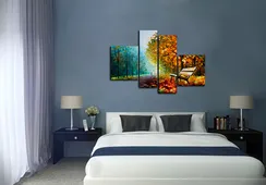 Модульная картина "Осенний парк"