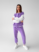 Костюм JN 8115 на флисе из бомбера на кнопках и штанов на резинке