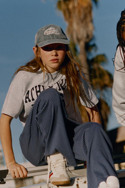 ZARA БРЮКИ ПИЖАМНЫЕ В ПОЛОСКУ, СИНИЙ