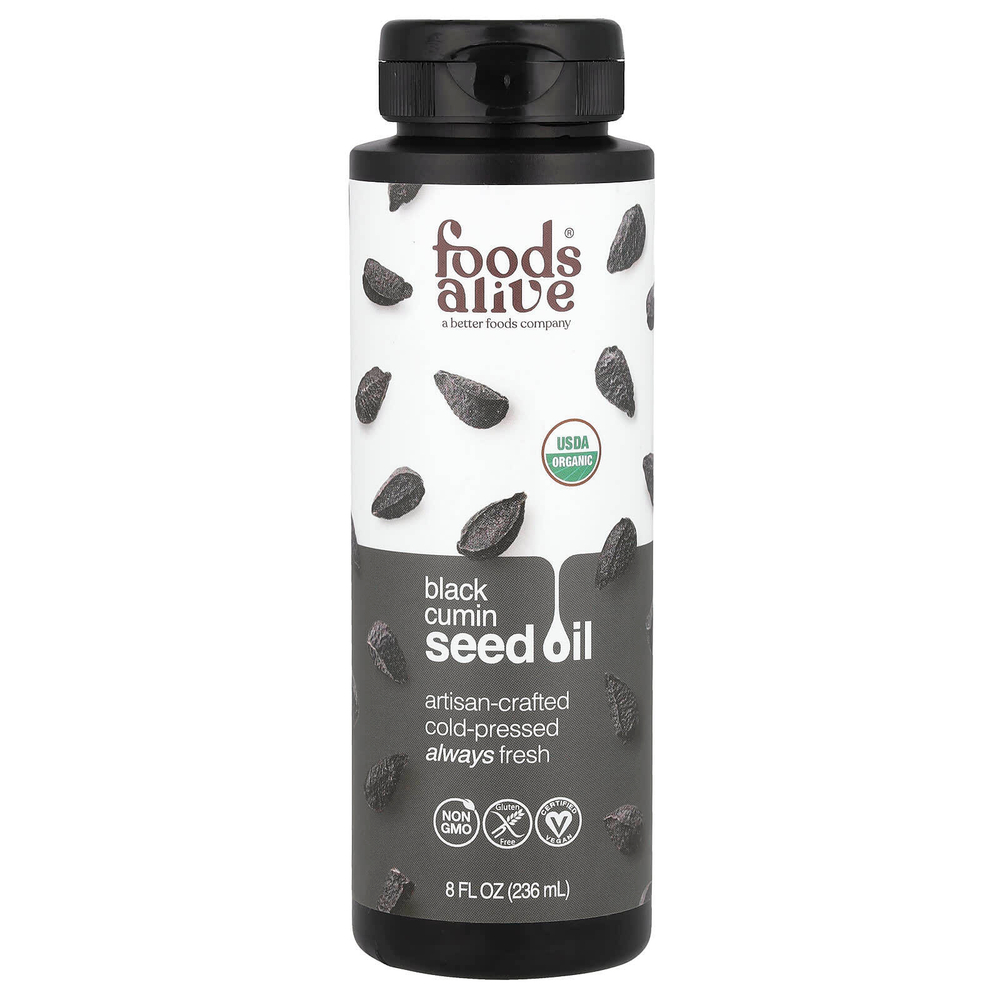 Foods Alive, Органическое масло семян черного тмина, 236 мл (8 жидк. унц.)