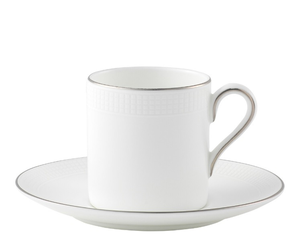 Wedgwood Чашка Vera Wang Blanc sur Blanc 80 мл с блюдцем для эспрессо