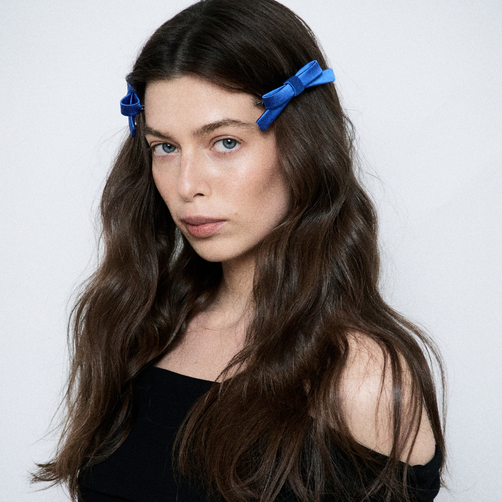 Бант "Стрекоза" XXS синий