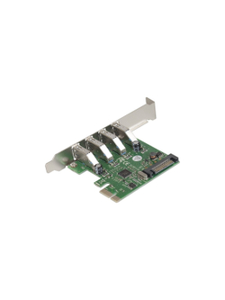 Exegate EX283716RUS Контроллер EXE-314 PCI-E 2.0, 4*USB3.0 ext, разъем доп.питания (OEM)