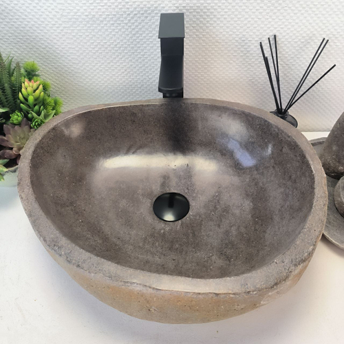 Раковина из речного камня RS-63690 (49*42*16) 0122