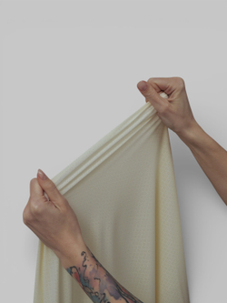 Микрофибра бельевая ажурная матовая эластичная светло-желтая